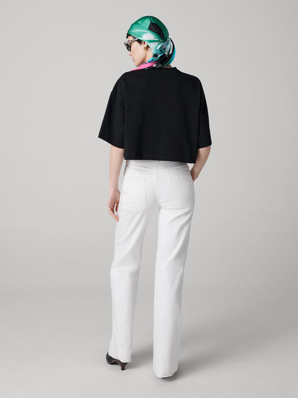 Diane Von Furstenberg Gloria Cotton Top T042BBLACKTSJY