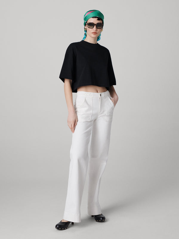 diane von furstenberg Gloria Cotton Top T042BBLACKTSJY