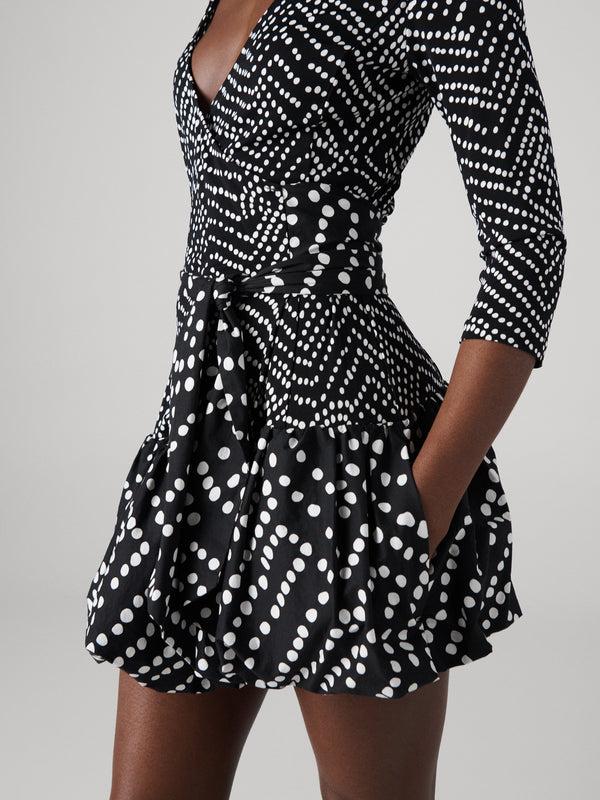 Diane Von Furstenberg Heather Wrap Dress D132ABDBLKMJCP