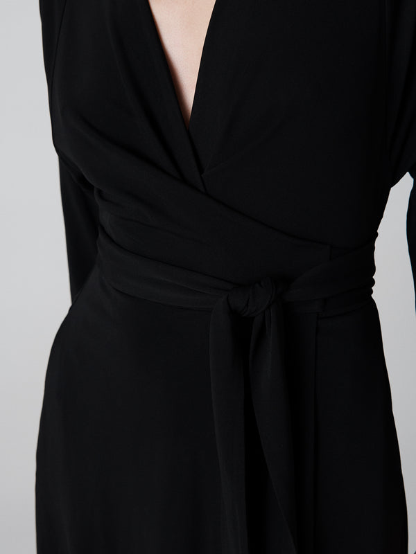 Diane Von Furstenberg Isabella Wrap Dress D025MBLACKMTJY