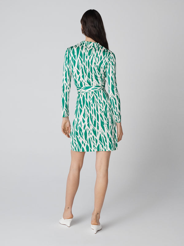 Diane Von Furstenberg Jeanne Silk Jersey Wrap Dress D885ATWGRNSLJY