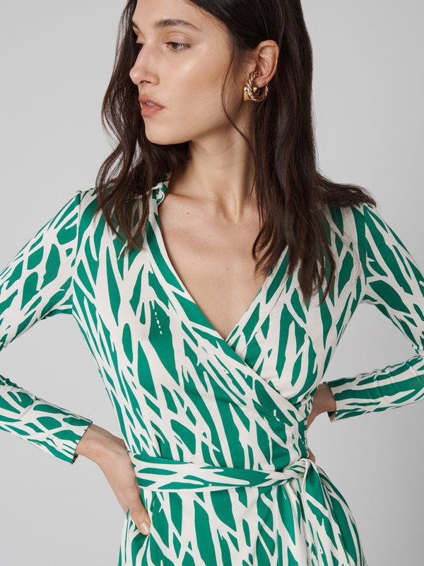 Diane Von Furstenberg Jeanne Silk Jersey Wrap Dress D885ATWGRNSLJY
