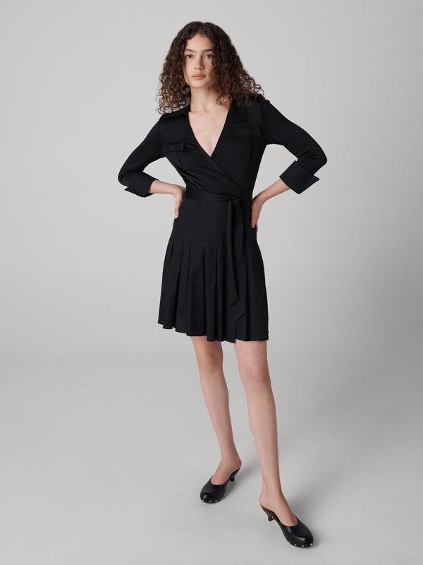 Diane Von Furstenberg Joan Wrap Dress D100BBLACKMOCP