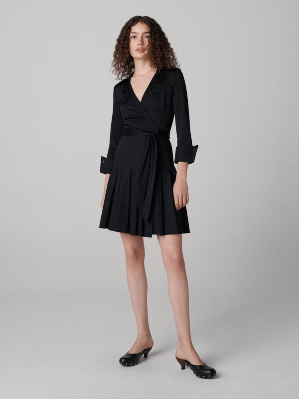 diane von furstenberg Joan Wrap Dress D100BBLACKMOCP