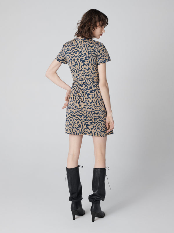 Diane Von Furstenberg Julian Short Sleeve Wrap Dress D884BTMSGGCNSJ
