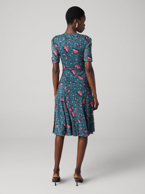 Diane Von Furstenberg Koren Reversible Dress D886ADRMPIMESH