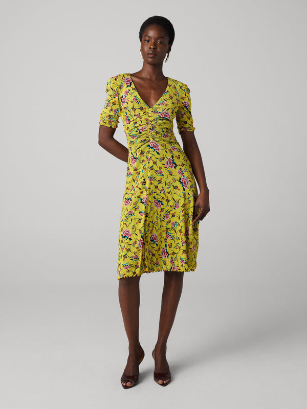 Diane Von Furstenberg Koren Reversible Dress D886ADRMPIMESH