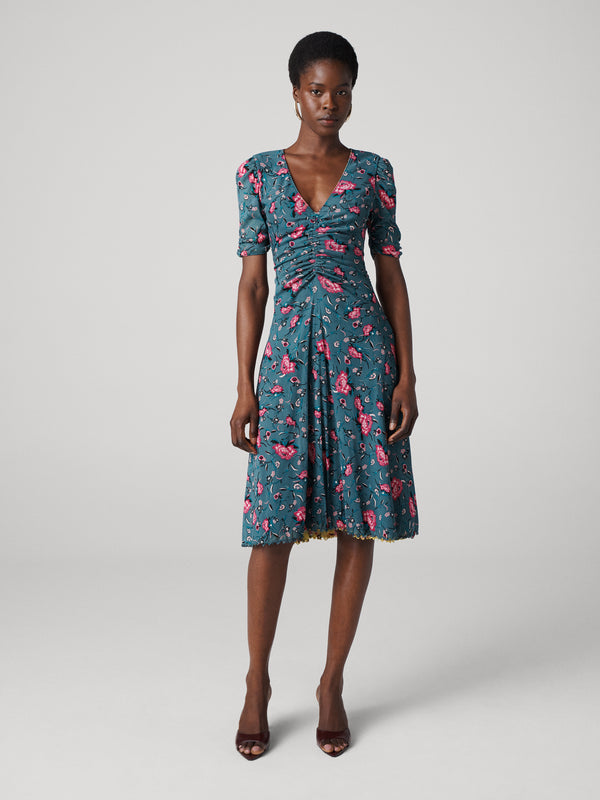 diane von furstenberg Koren Reversible Dress D886ADRMPIMESH