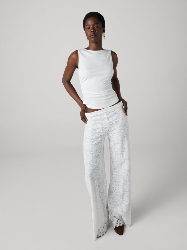 Diane Von Furstenberg Malia Lace Pants P025AWHITENYPL