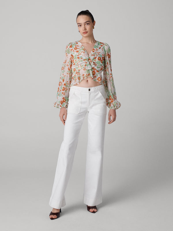 diane von furstenberg Mary Silk Chiffon Top B026AMBSMILSCH