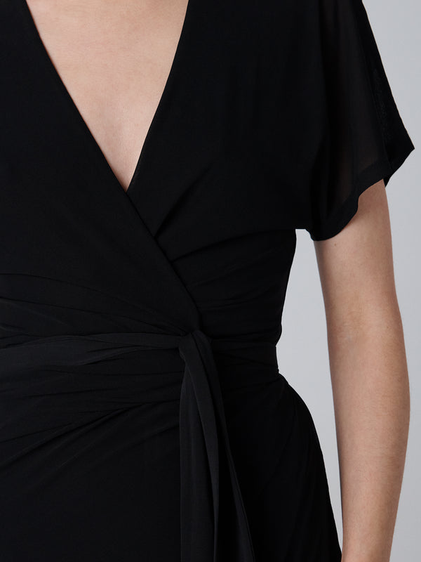 Diane Von Furstenberg Paisley Wrap Dress D085ABLACKTIJY