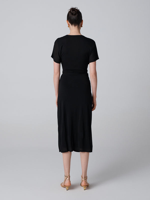 Diane Von Furstenberg Paisley Wrap Dress D085ABLACKTIJY