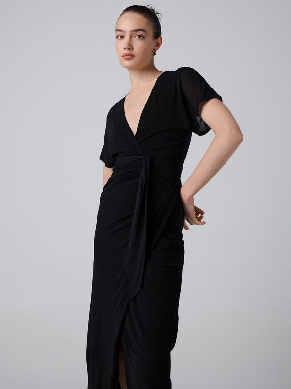 Diane Von Furstenberg Paisley Wrap Dress D085ABLACKTIJY