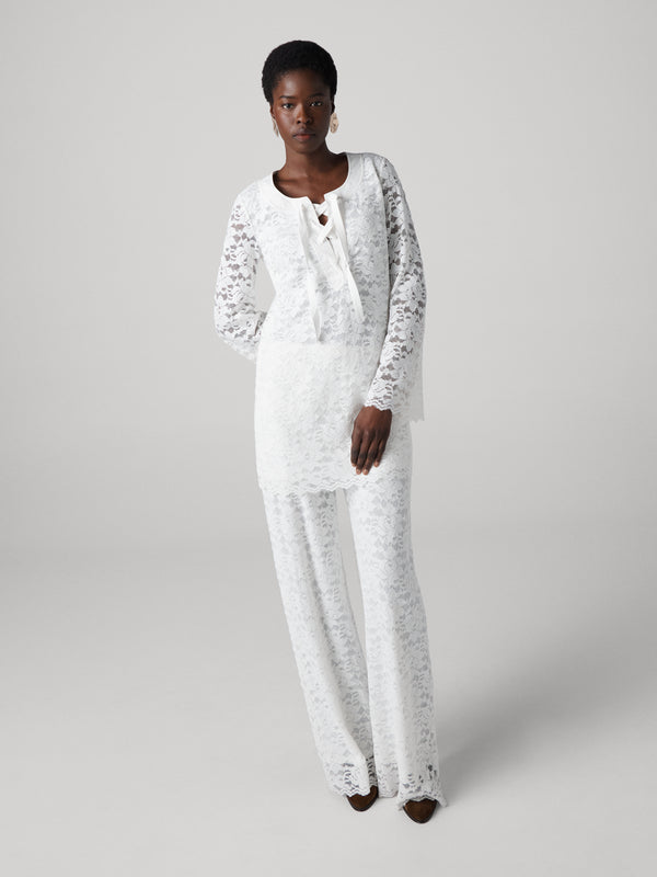 Diane Von Furstenberg Parker Lace Mini Dress D165AWHITENYPL