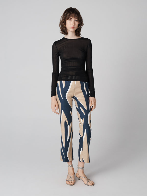 diane von furstenberg Perfect Long Sleeve Top T028BBLACKMTJY