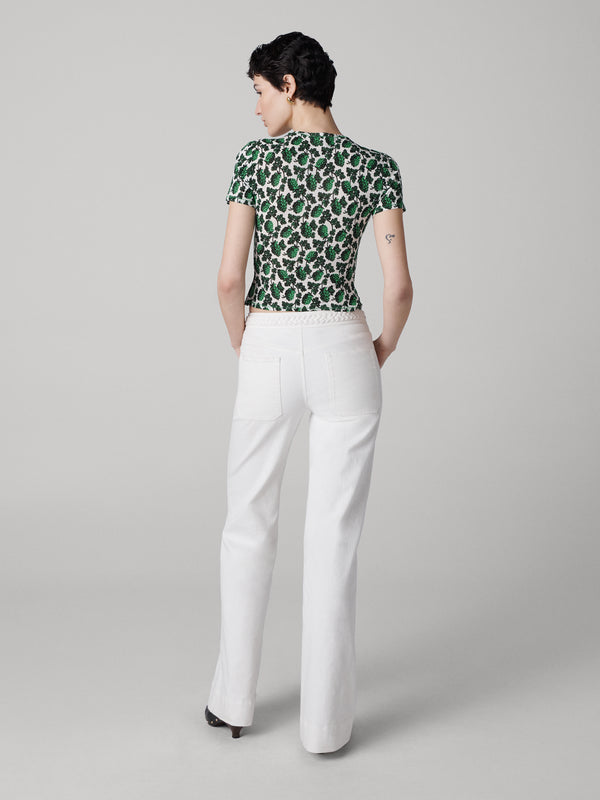 Diane Von Furstenberg Perfect Short Sleeve Top T033BBIGRNTIJY