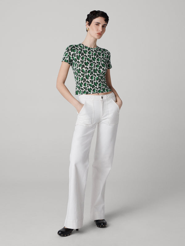 diane von furstenberg Perfect Short Sleeve Top T033BBIGRNTIJY