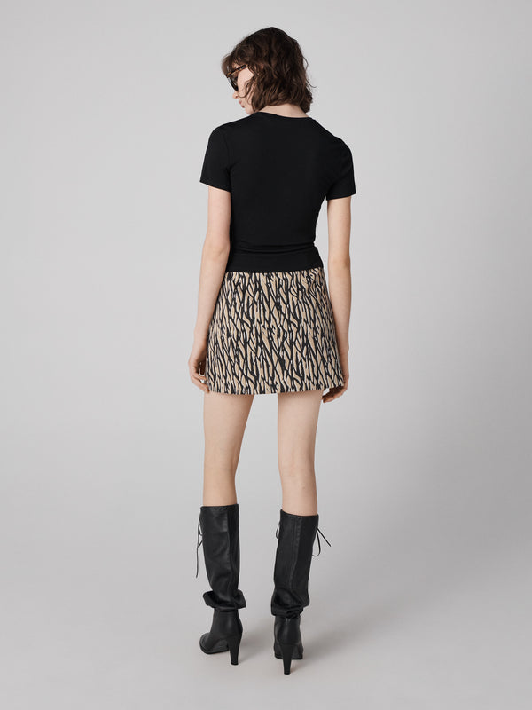 Diane Von Furstenberg Perfect Short Sleeve Top T033BBLACKMTJY