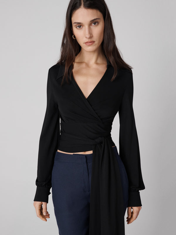 diane von furstenberg Perfect Wrap Top B014BBLACKMTJY