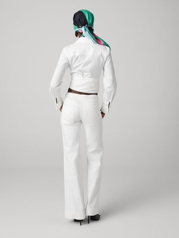 Diane Von Furstenberg Perfect Wrap Top B014BWHITESCNP