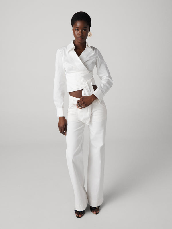 diane von furstenberg Perfect Wrap Top B014BWHITESCNP