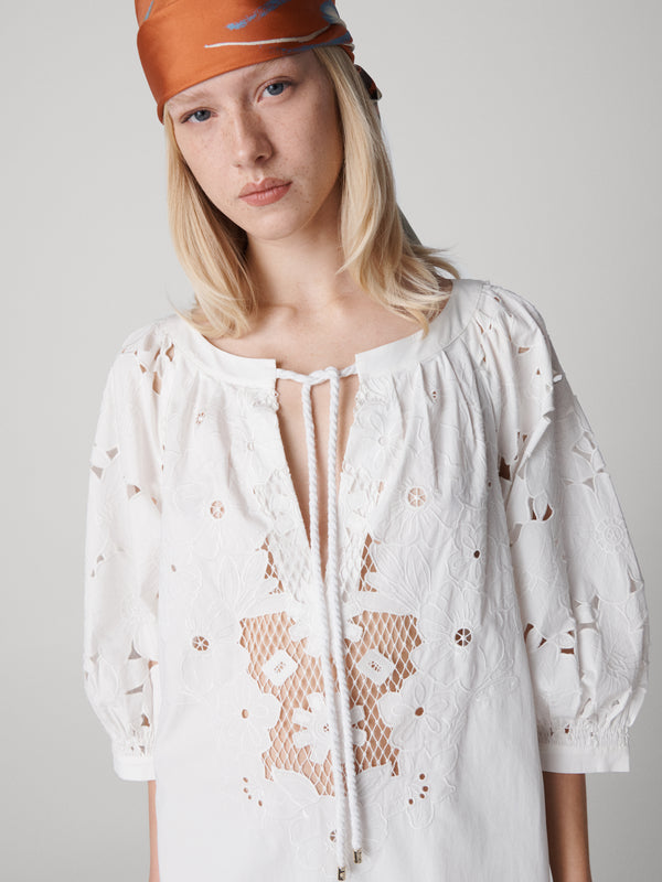 Diane Von Furstenberg Rhodes Cotton Dress D004AWHITESCNP