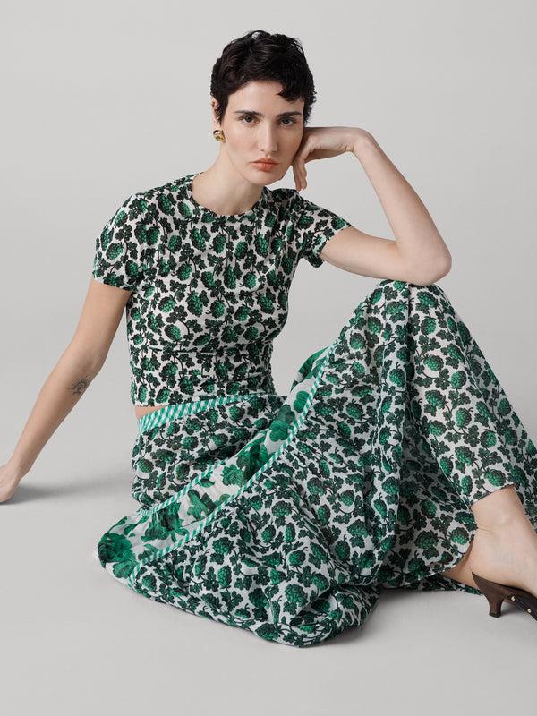 diane von furstenberg Shiloh Maxi Skirt S026ABIGRNSCNV