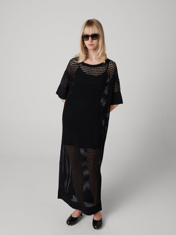 Diane Von Furstenberg Tallullah Eyelet Caftan D101ABLACKVIPL
