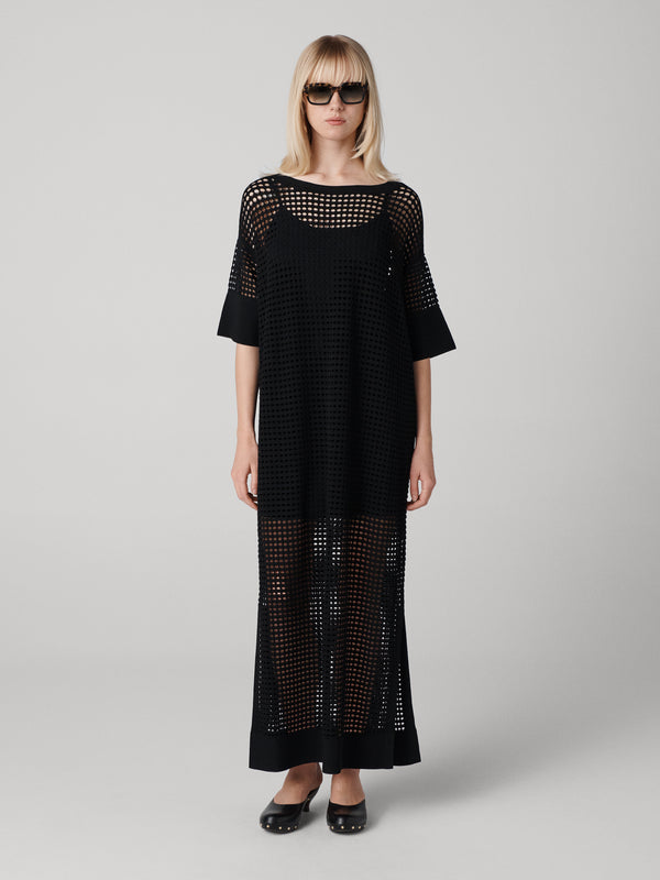 diane von furstenberg Tallullah Eyelet Caftan D101ABLACKVIPL