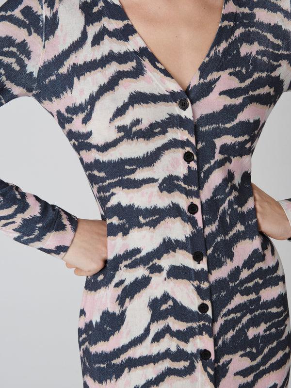 Diane Von Furstenberg Venice Long Cardigan Dress K008APTPNTPPCS