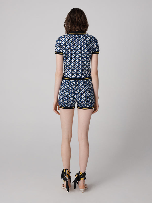 Diane Von Furstenberg Venus Knit Jacquard Shorts P982ACLKJQCLJQ