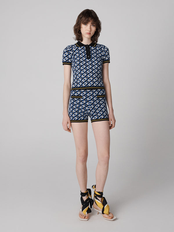 Diane Von Furstenberg Venus Knit Jacquard Shorts P982ACLKJQCLJQ