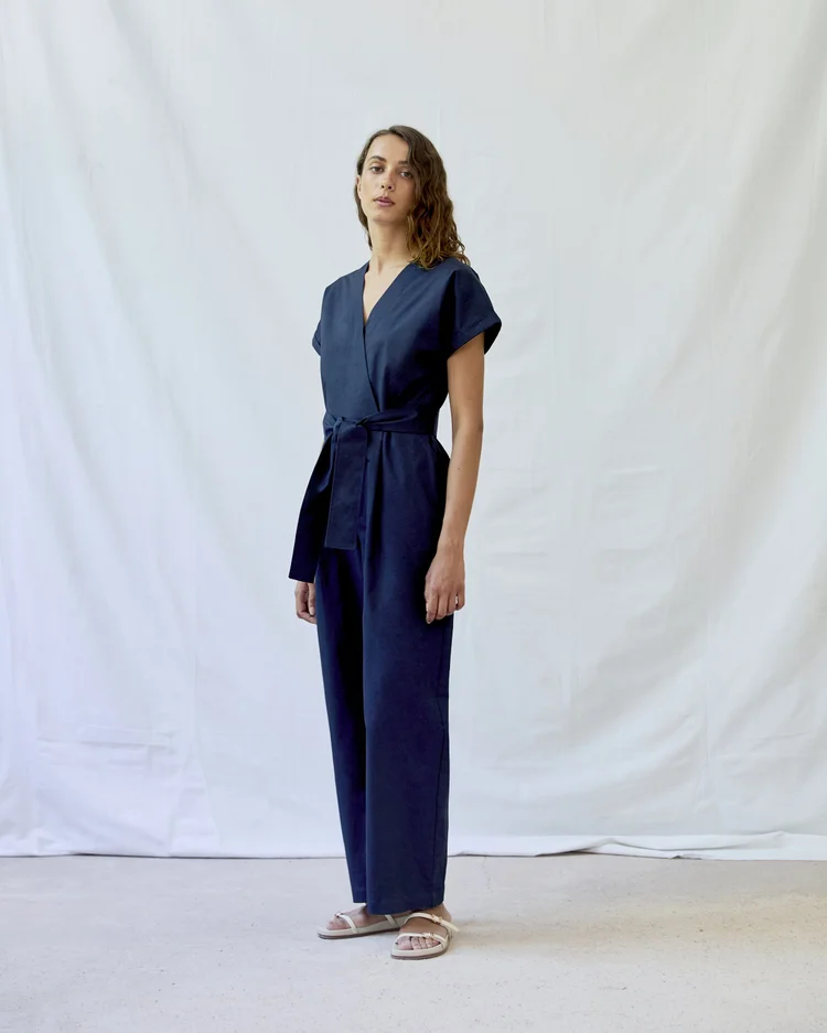 Diarte Baranda Twill Jumpsuit Navy
