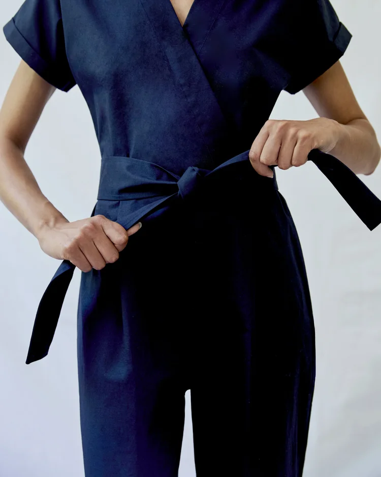 Diarte Baranda Twill Jumpsuit Navy