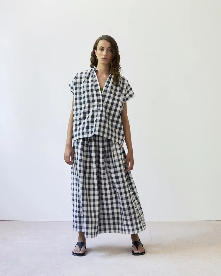 diarte Merit Large Gingham Top