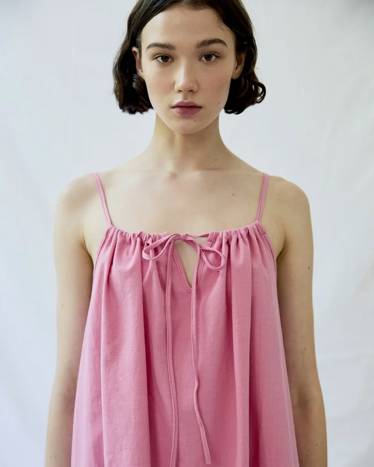 Diarte Palmera Cotton Dress Strawberry