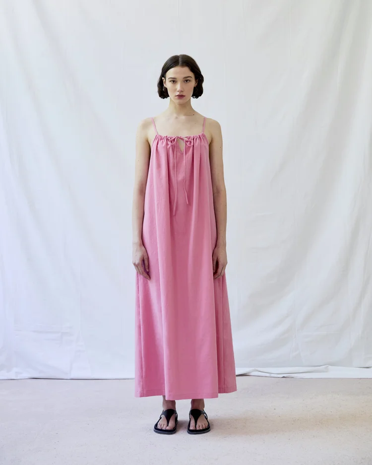 diarte Palmera Cotton Dress Strawberry