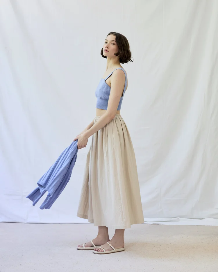 Diarte Salma Cotton Skirt Sand