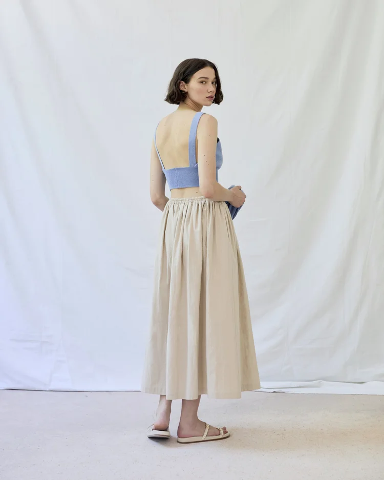 Diarte Salma Cotton Skirt Sand