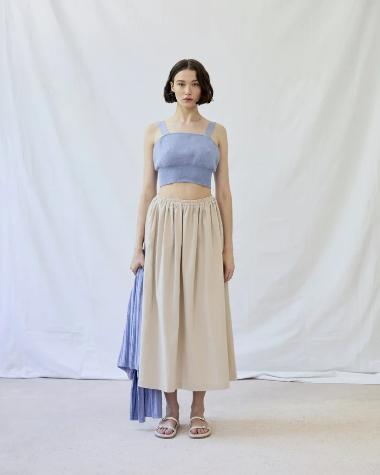 diarte Salma Cotton Skirt Sand
