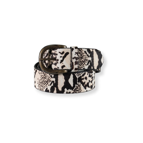 Diba Diba True Women's Assorted Belts Red / Black Leopard Print (Cow Hair)