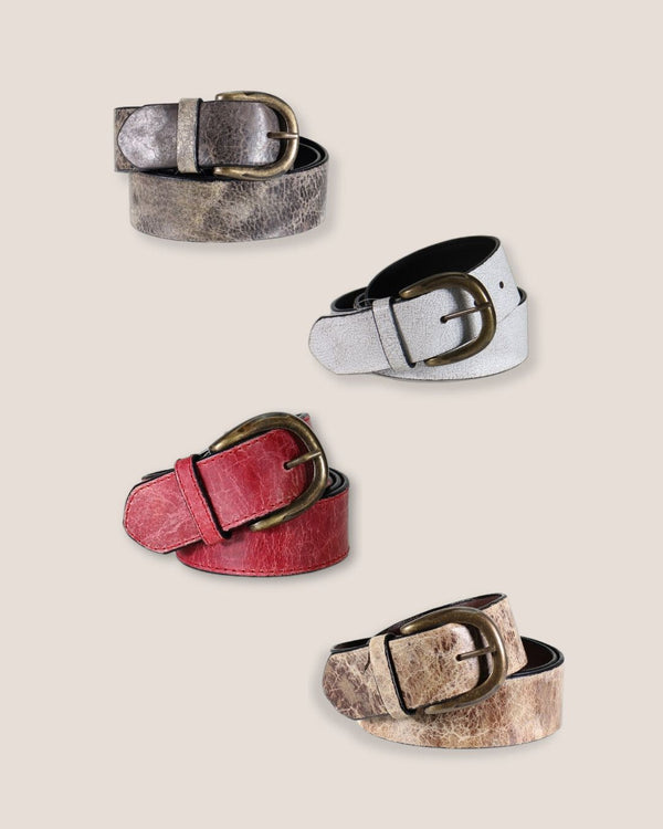Diba Diba True Women's Vintage Leather Belts Charcoal Vintage Leather