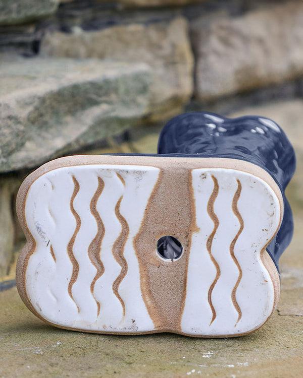 Dibor Blue Welly Boot Planter With Personalised Marker