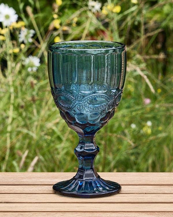 Dibor 12 Pc Aurielle Blue Glassware Set