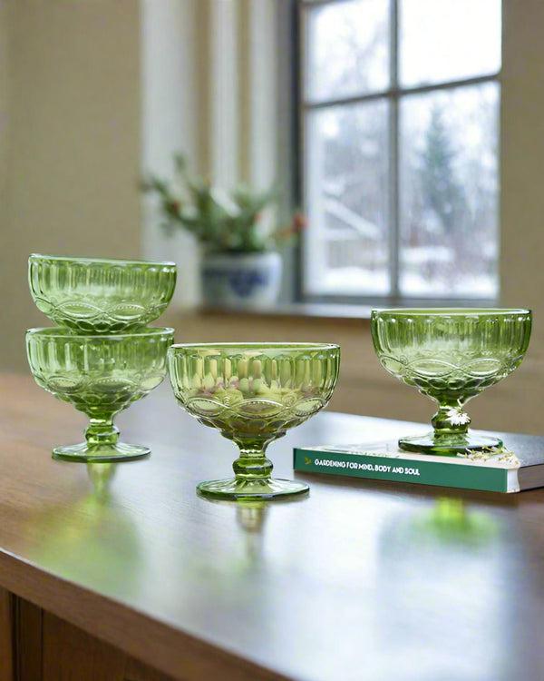 Dibor 12 Piece Palazzo Green Glass Set