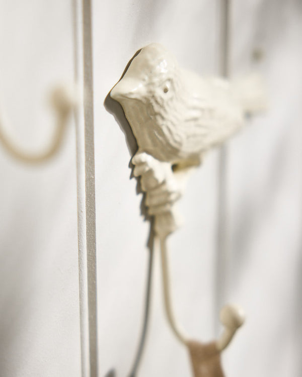 Dibor 2 Ivory Bird Wall Hooks