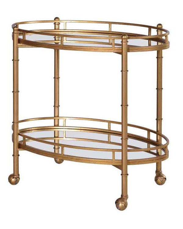Dibor 2 Tier Mirrored Bar Serving Trolley
