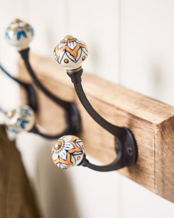 Dibor 3 Decorative Floral Wall Hooks Set