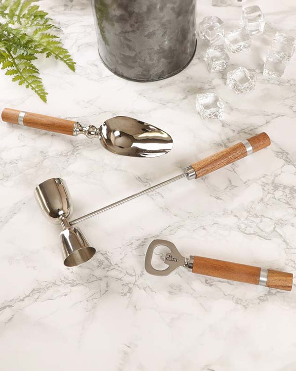 Dibor Acacia Wooden Barware Gift Set