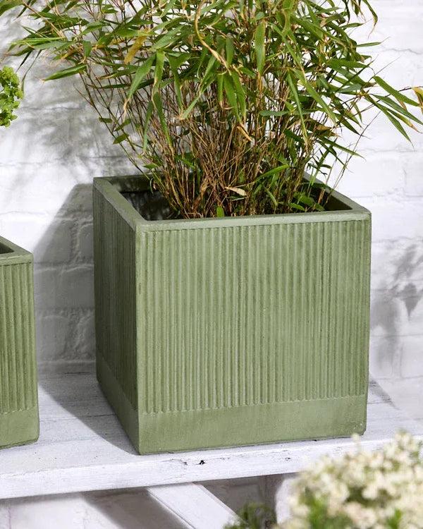 Dibor Agri Green Ribbed Planter Collection